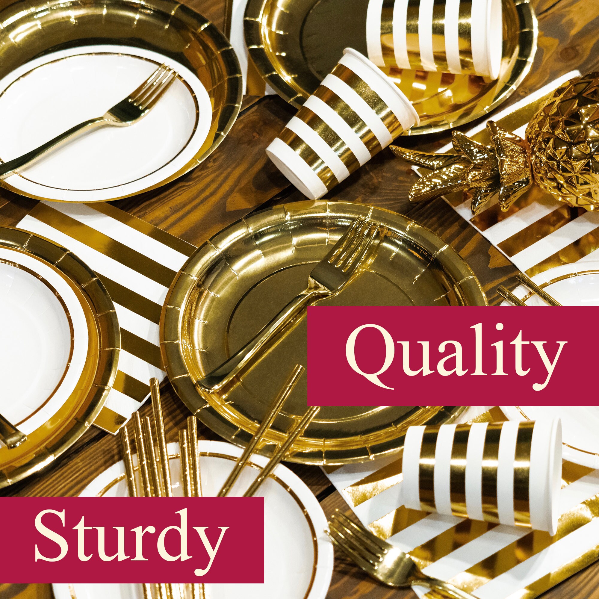 White Gold Paper Plates Cups and Napkins Party Supplies Etsy