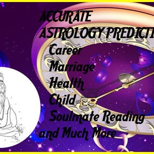 Lectura de la carta natal, lectura de astrología védica, lectura por un lector profesional de cartas natales, interpretación detallada de la carta natal