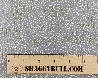 Leather Backed Cork Scattered Rice Gray Background Print 8"x10", 4"x6" (Cork Applied to Real Genuine Cowhide Leather)4-5oz/1.8-2mm