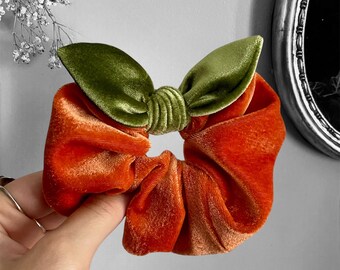 Pumpkin Velvet Scrunchy (LIMITED EDITION) Autumn Fall accessories | Velvet Scrunchy | Pumpkin Scrunchy | Halloween Scrunchies
