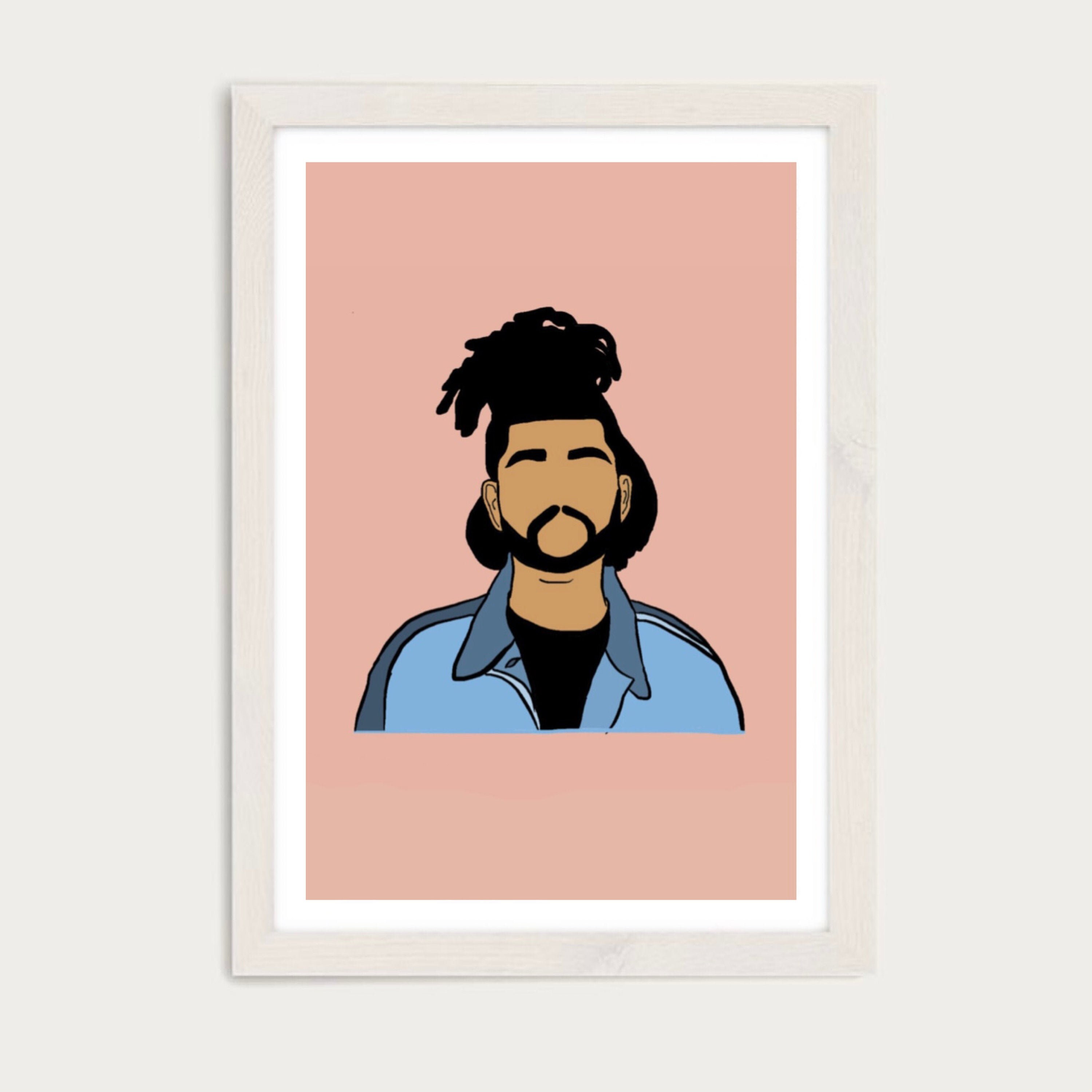 A4 Framed Wall Art Print the Weeknd Etsy