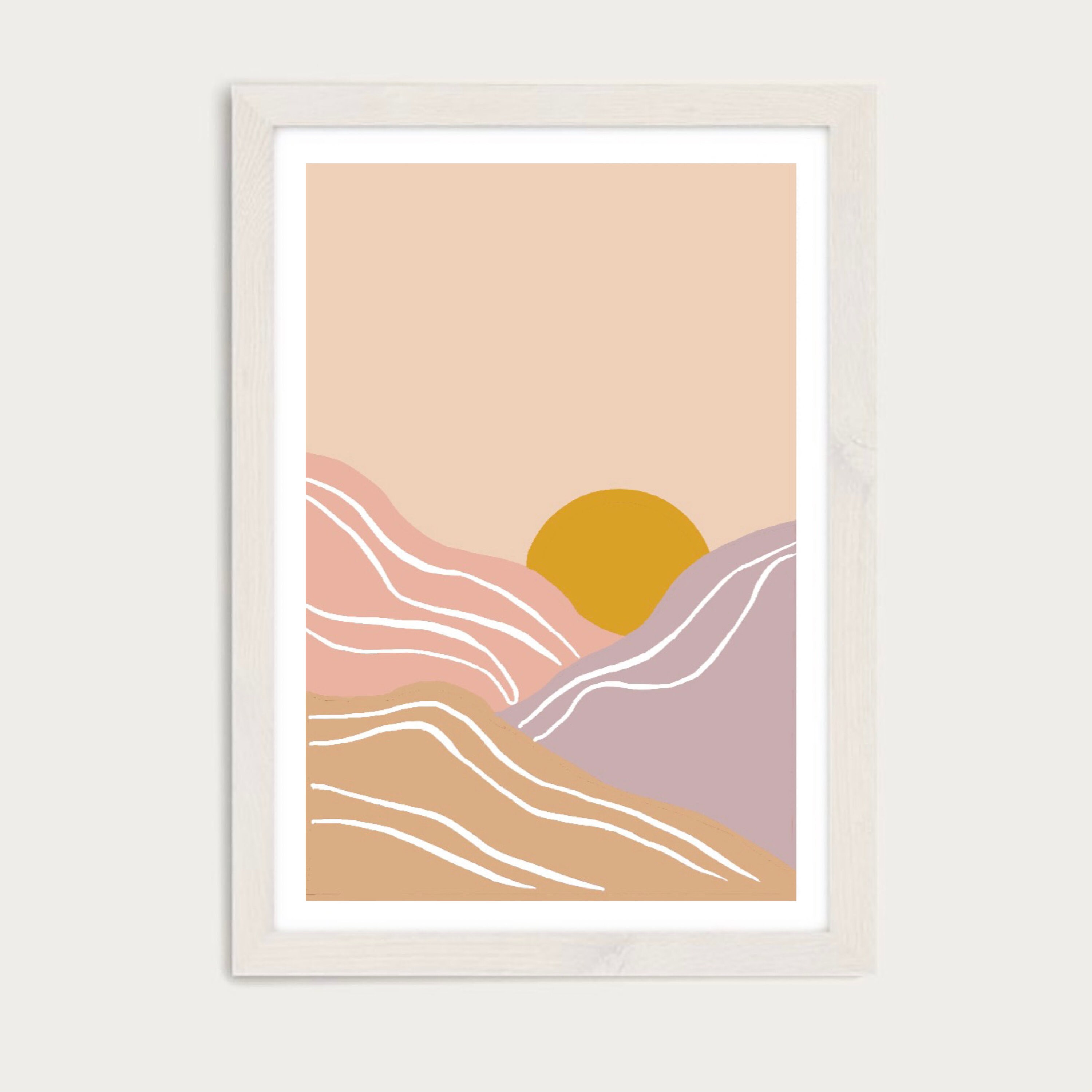 A4 Framed Wall Art Print Hills Etsy