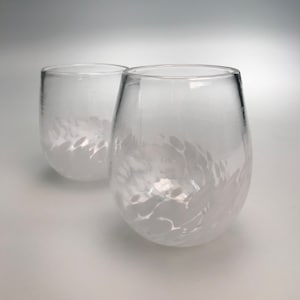 White Stemless Wine Glass