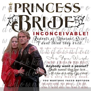 Princess Bride movie quotes / digital download svg