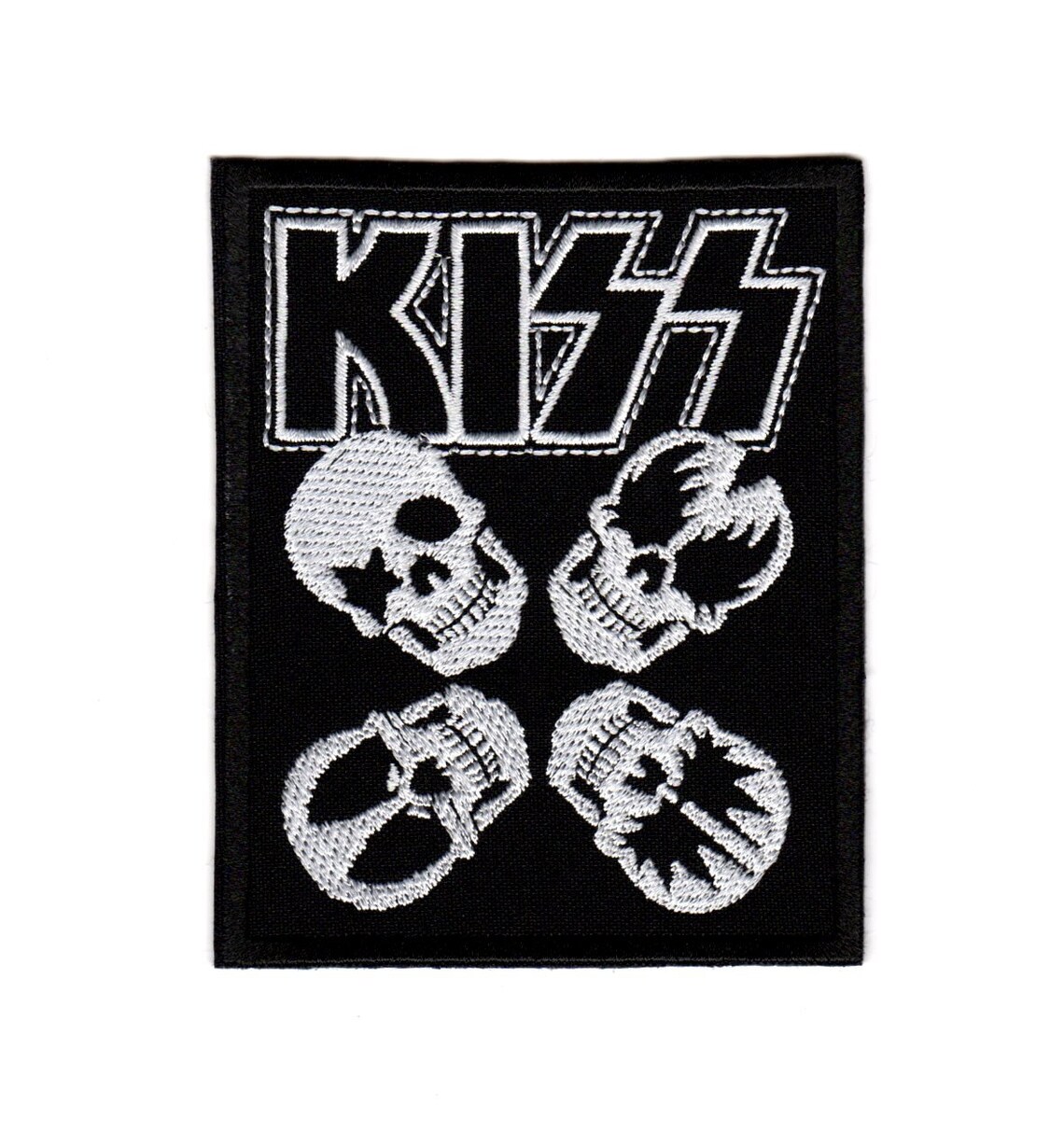 KISS Patch Skulls Hard Shock Rock Heavy Glam Metal Music Band Etsy