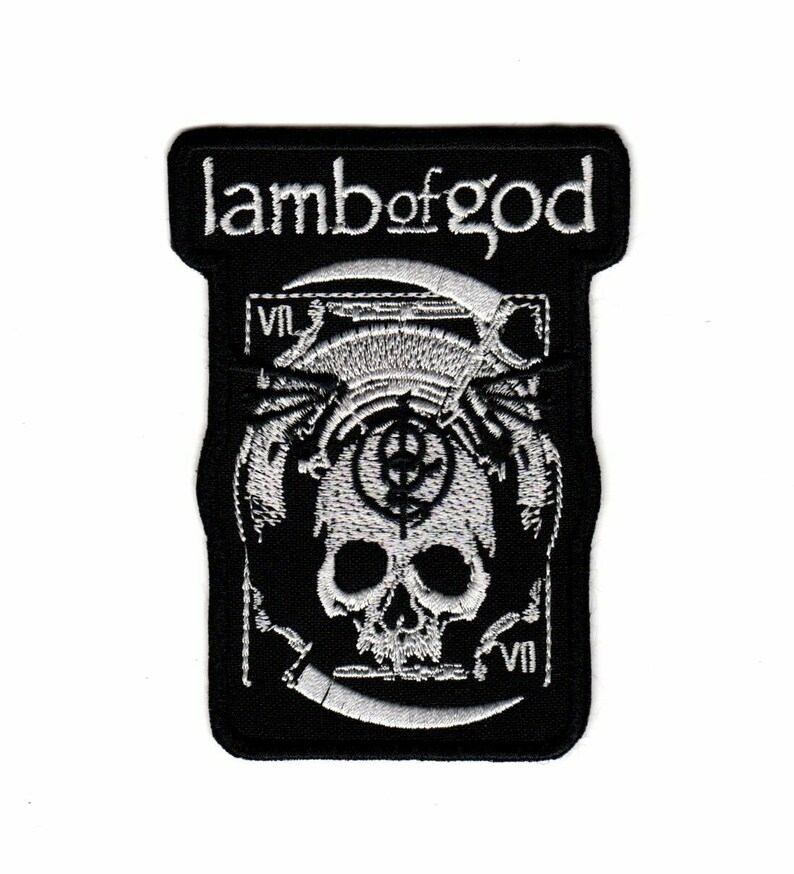 Lamb of God Patch Skull Scythe Groove Thrash Death Metal Metalcore Music Band Logo