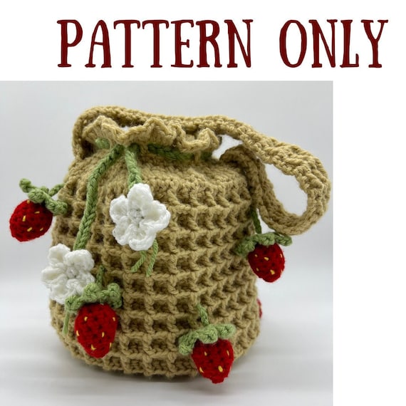 Strawberry Basket Bag CROCHET PATTERN Etsy