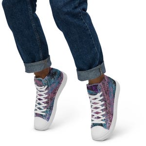 High Top Canvas Shoes ( &quot;Abstract Awesome&quot; Design), women’s shoes, men’s shoes, trendy high top shoes