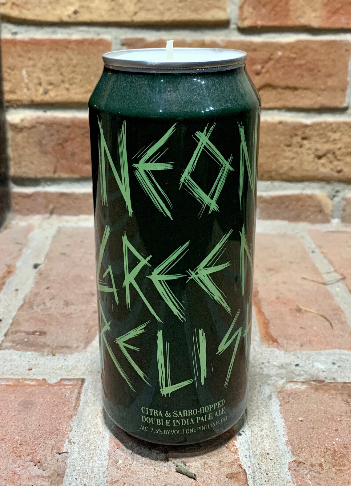 Neon Green Relish Beer Can Candle Etsy