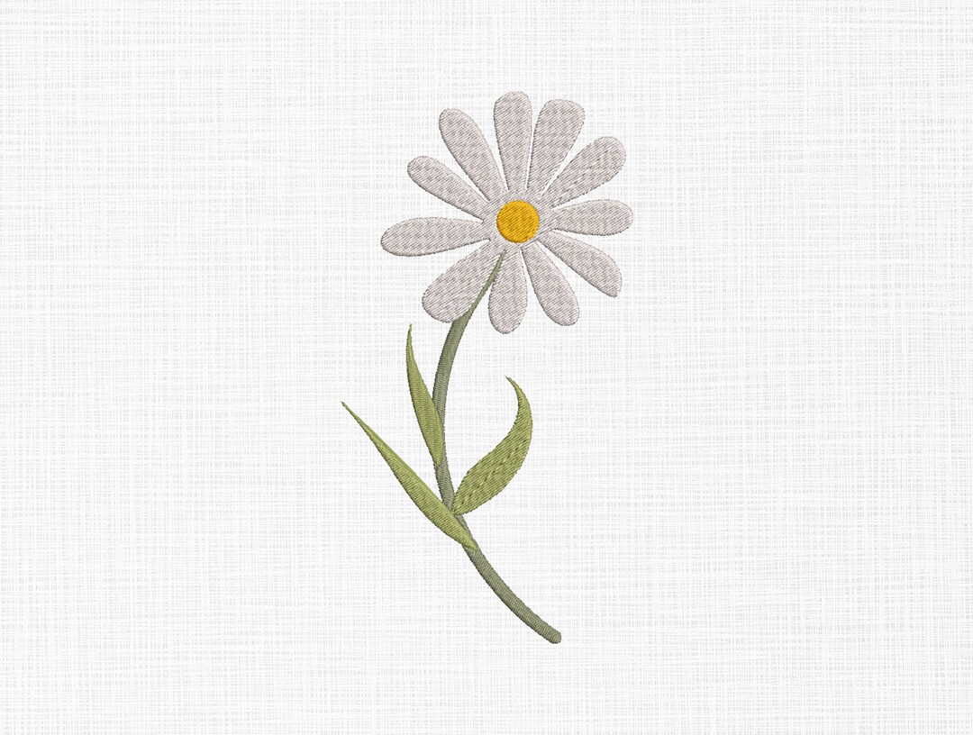 Daisy Flower Embroidery Design Machine Embroidery Daisy Etsy