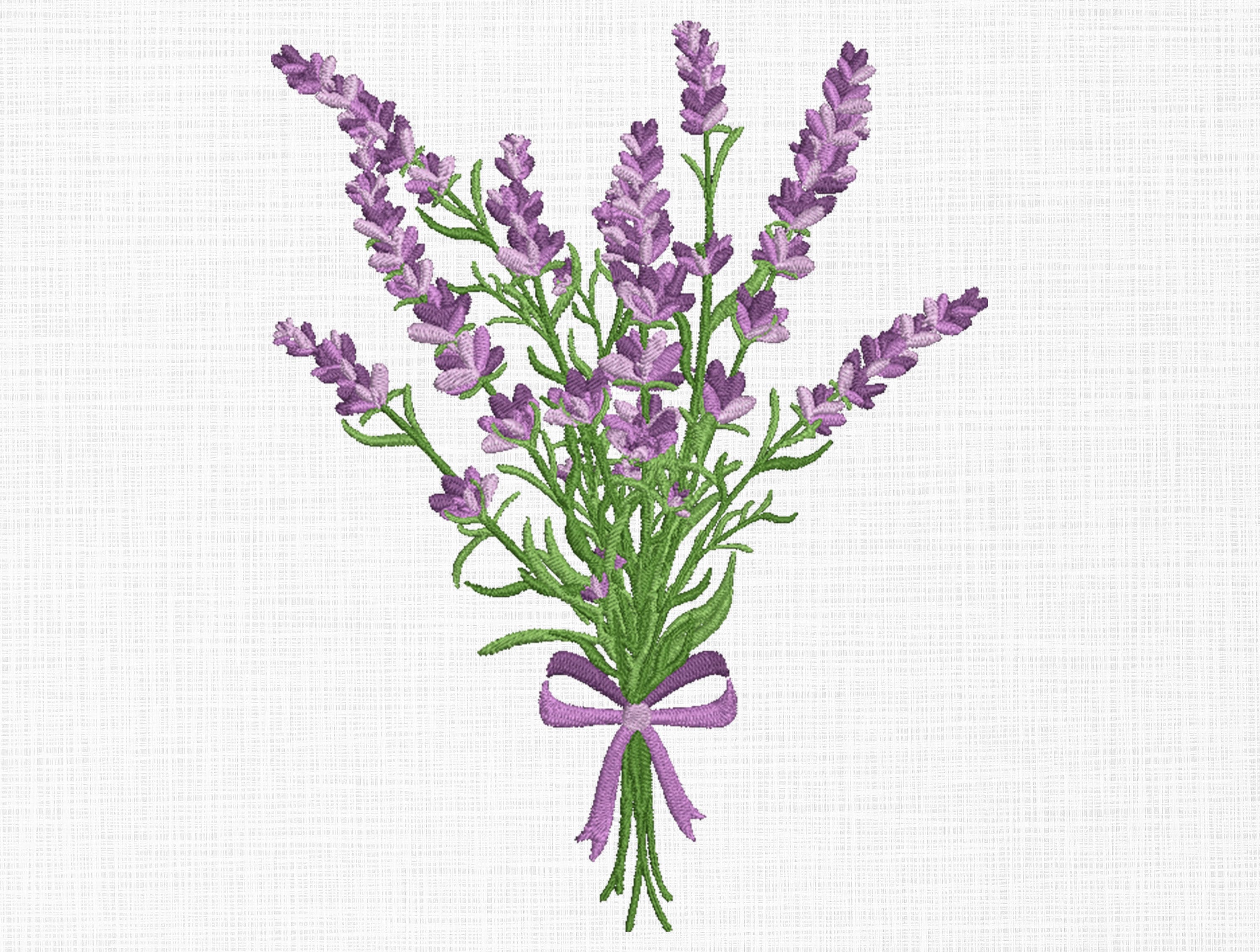 Lavender Flower Bouquet Embroidery Instant Download Machine Etsy