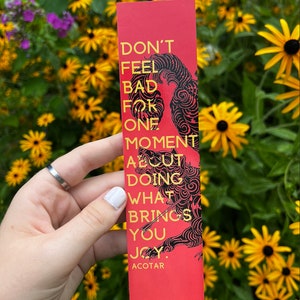 A Court of Thorns and Roses Quote Inspired Bookmark