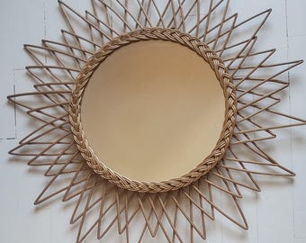 SIXTIES wicker mirror