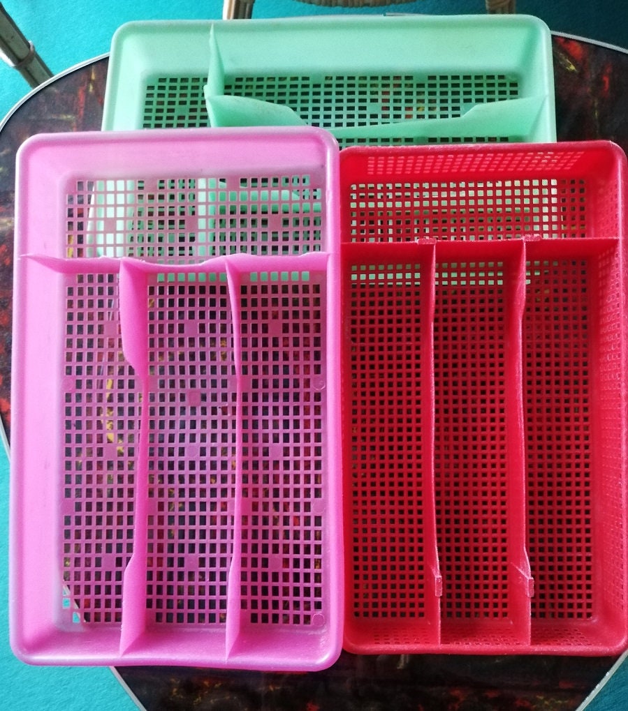 Annees 60 Range Couverts Plastique