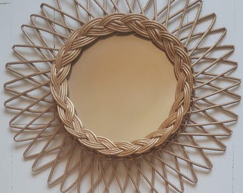 SIXTIES - wicker mirror