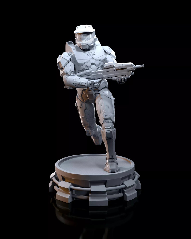 Halo Spartan Statue 3D Printed Figure 3D Resin Print by Etsy Singapore