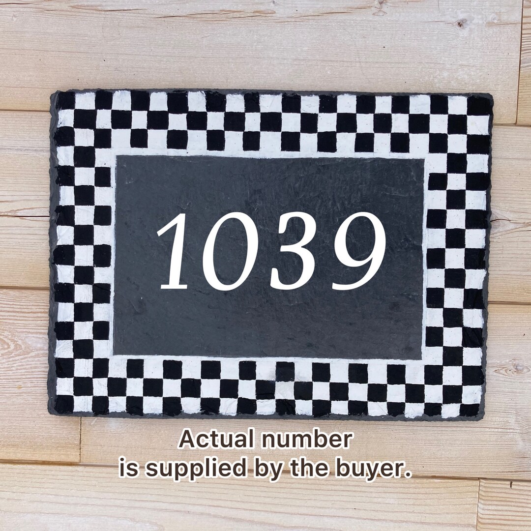 Hand Painted House Number Sign House Address Sign Plaque Etsy