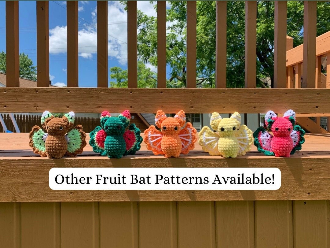 Dragon Fruit Fruit Bat Crochet Pattern - Etsy