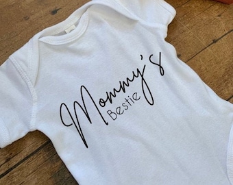 Mommy's Bestie Onesie, Gift for new Moms, Mother's Day gifts, Gift ideas, Mommy and Me, Gifts for Her, Onesies, Gifts for Baby, Baby Shower