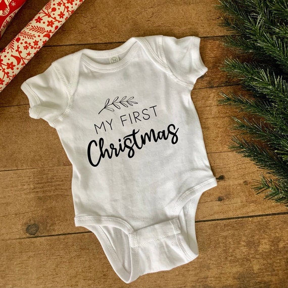 My First Christmas Onesie Babys First Christmas Christmas Onesies Holiday Onesies Christmas Photo Shoot Baby Onesies Baby Gift Ideas Etsy