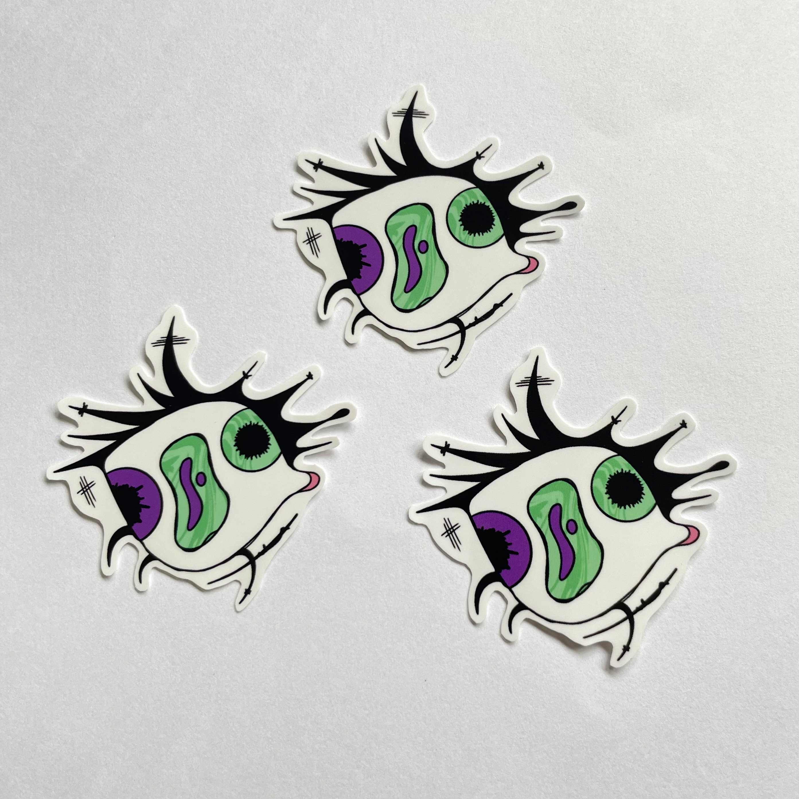 Optic Sticker // Eye Sticker // Weird Eye Stickers // Die Cut Etsy