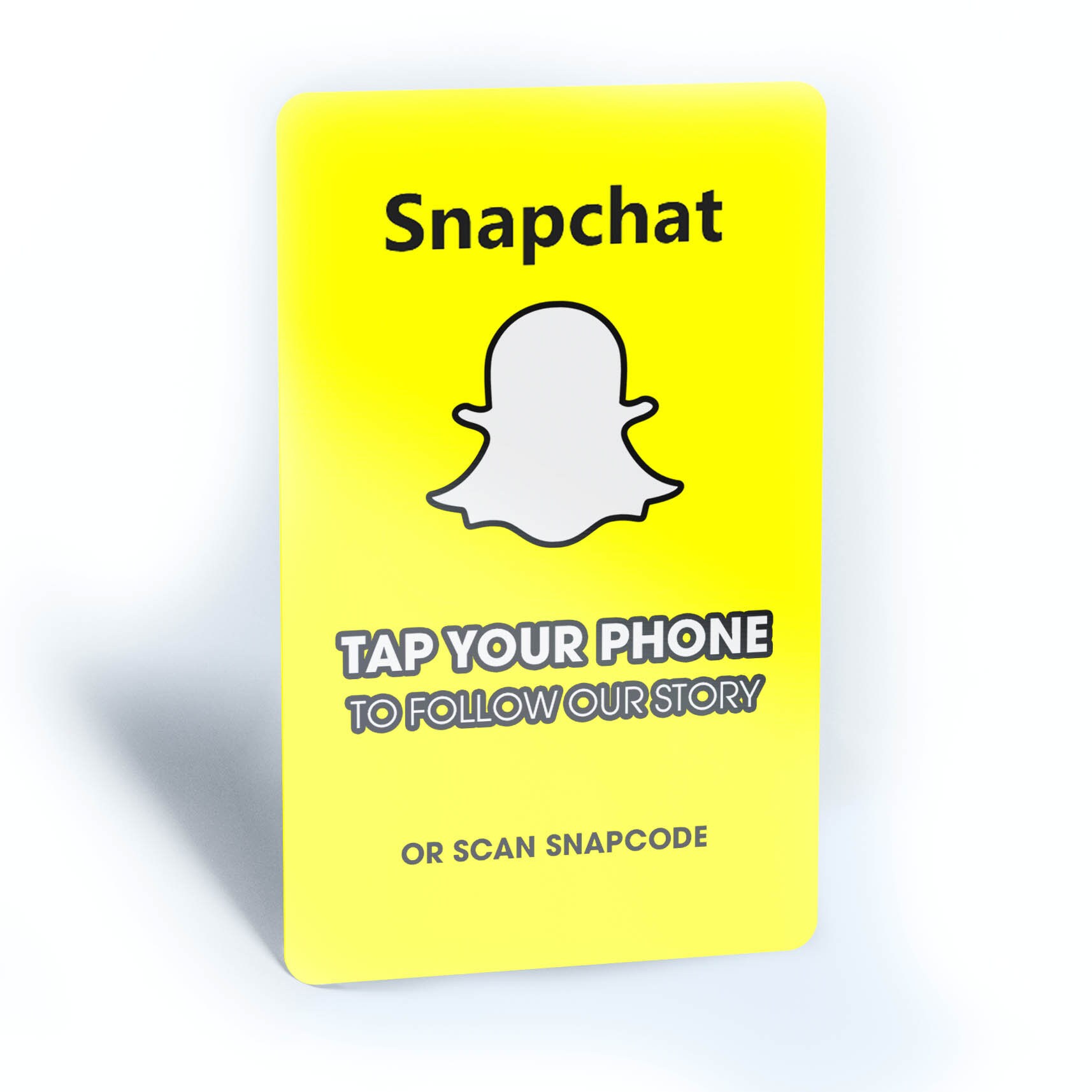 Contactless Snapchat Connect Card Share your profile quickly Etsy