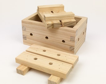 Japanese style wooden tofu press box