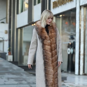 Wool Coat Fur Trim Etsy Australia