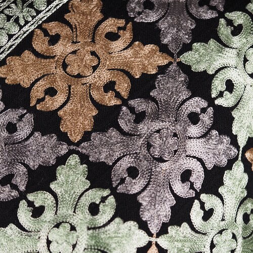Embroidered shawl wool, Women wool wrap, Handmade wool scarf women, 29 X 70 inch shops