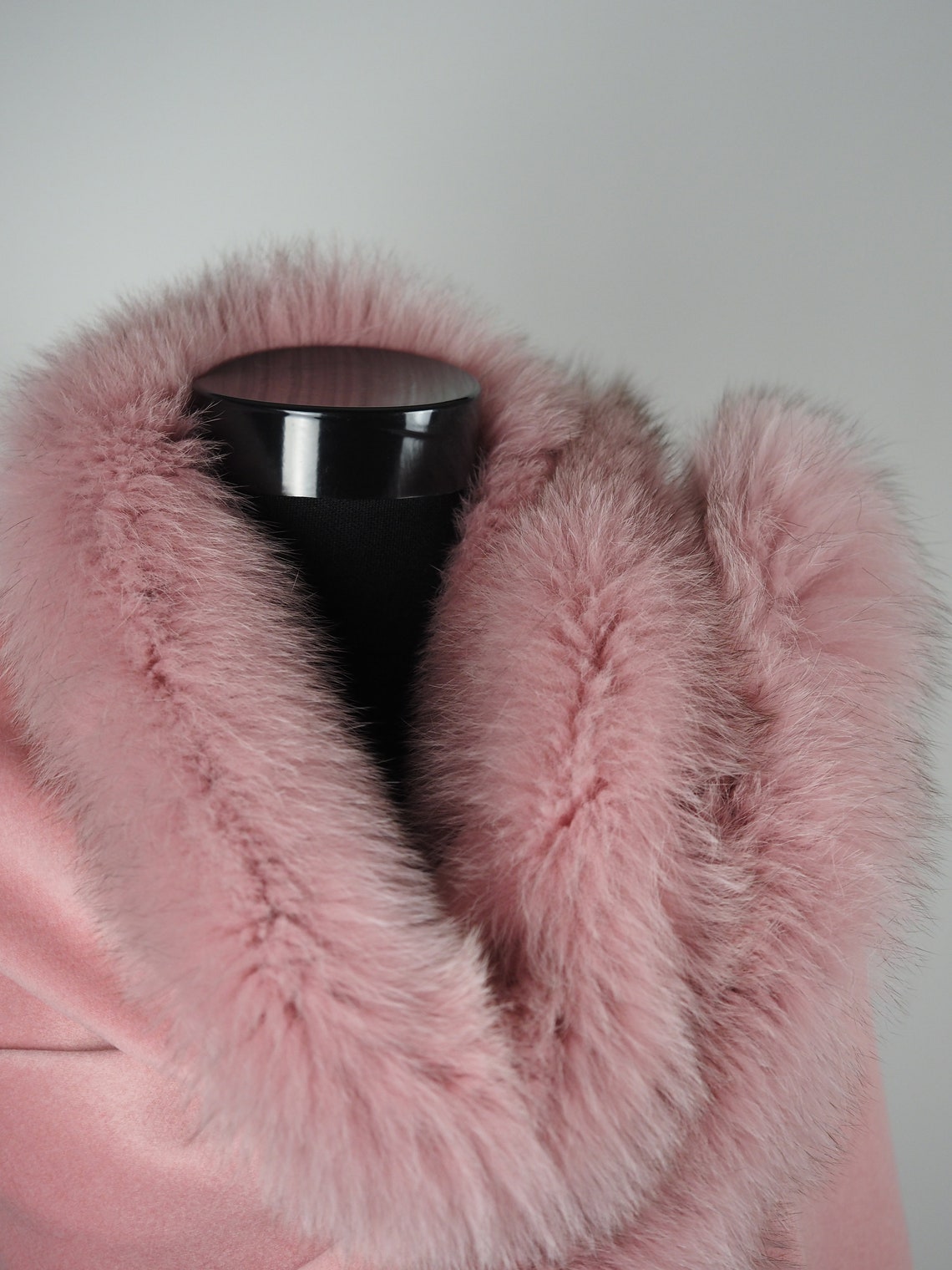 pink fur shawl