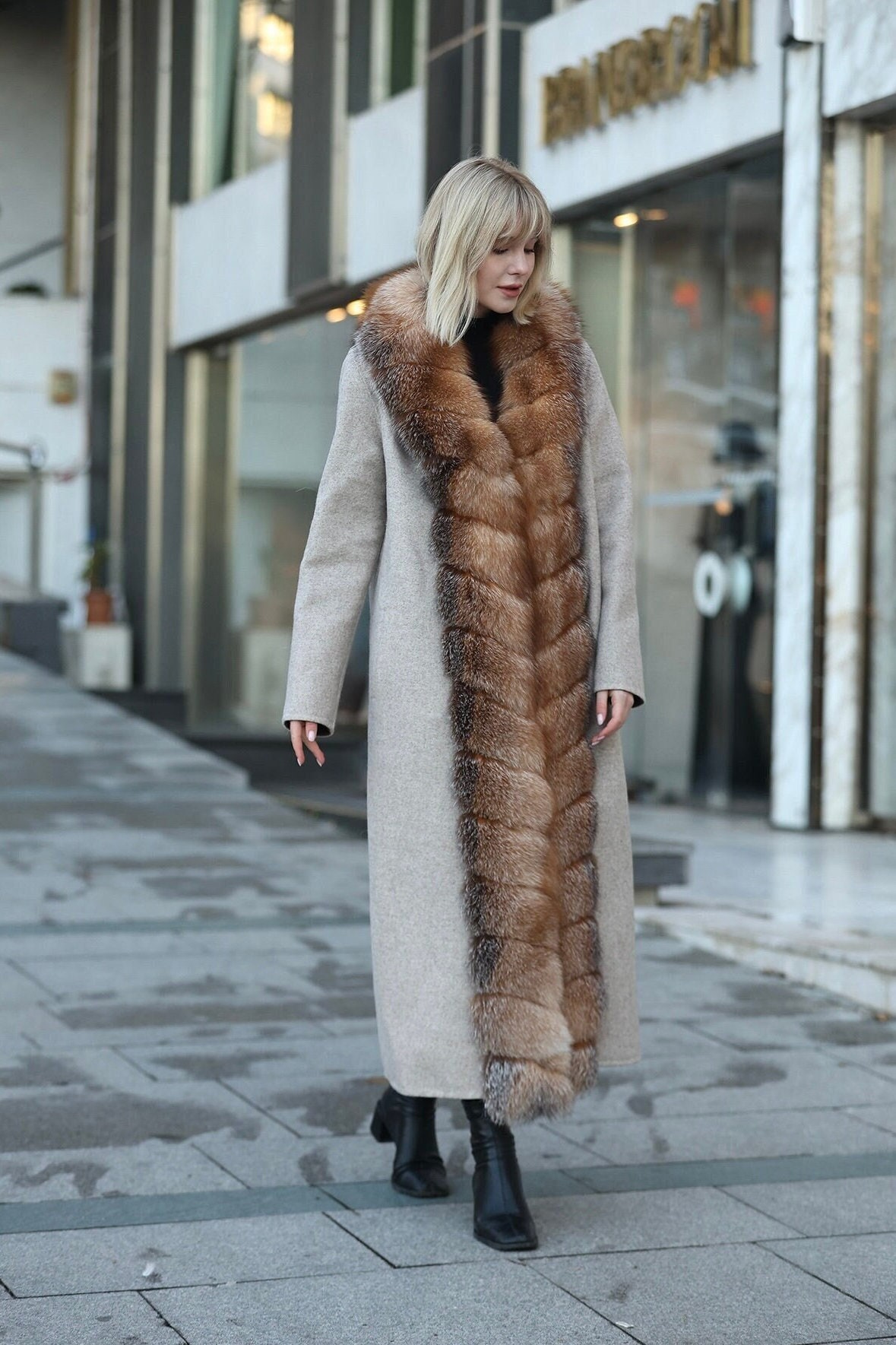 Long fur sweater sale