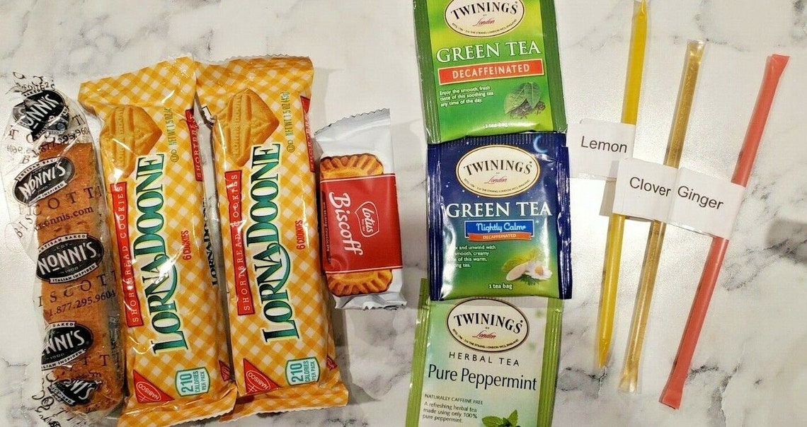 Green Tea Gift Set 14 oz Mug Honey Sticks and snacks Etsy