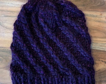Wool blend knit hat
