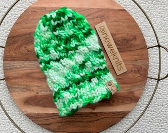 Cream Swirl Big Waves Beanie