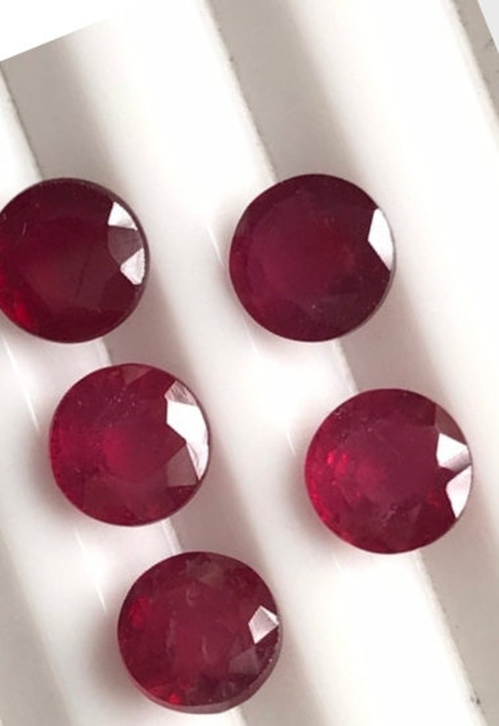 Natural Ruby Loose Gemstone Round Cut size 5 mm 5 pieces Top Etsy