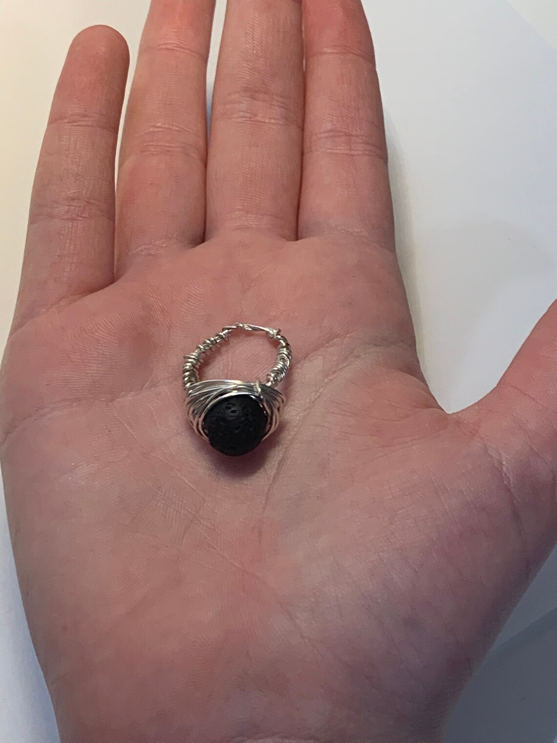 Anillos de alambre de roca de lava | Etsy