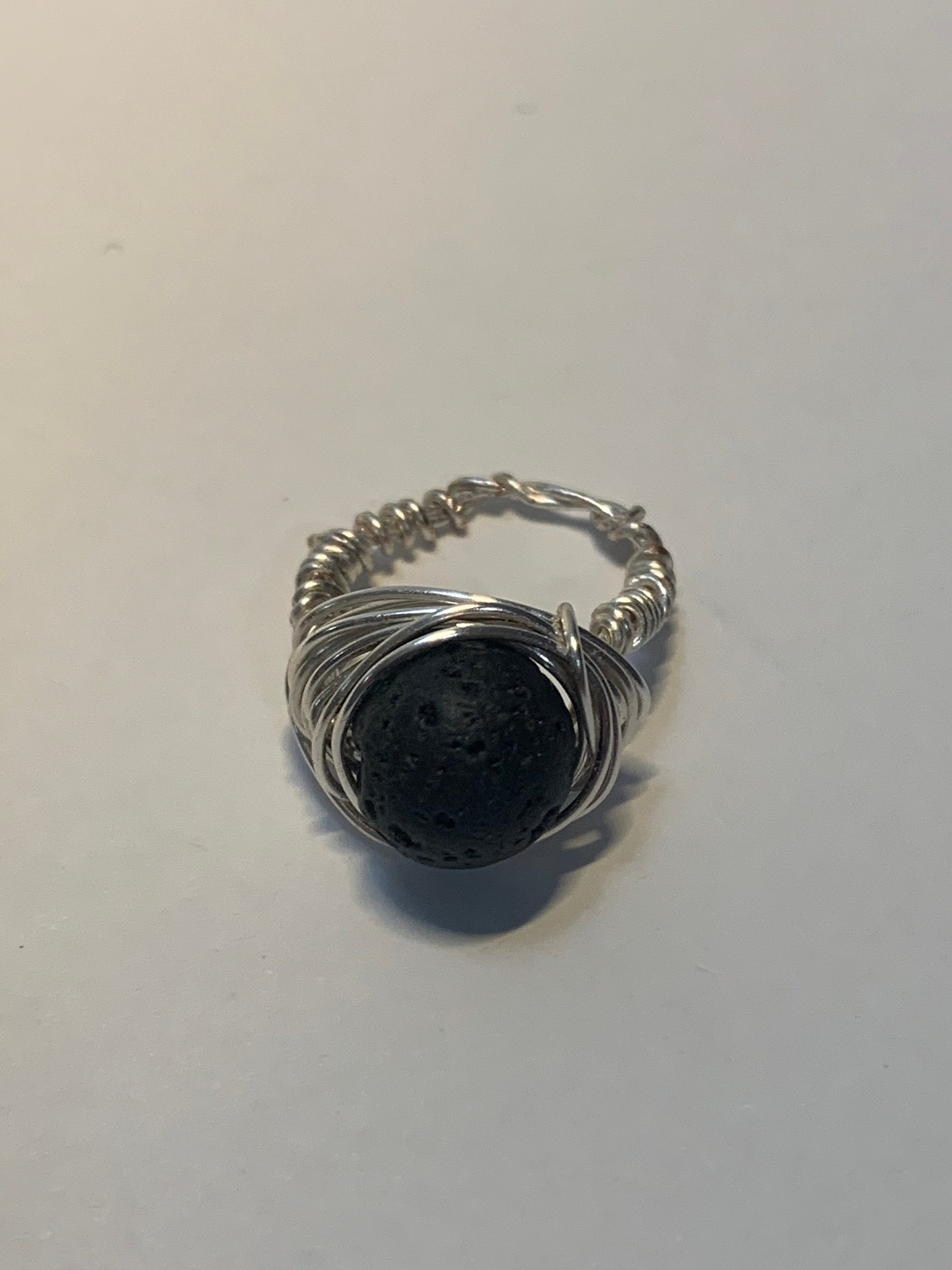 Anillos de alambre de roca de lava | Etsy