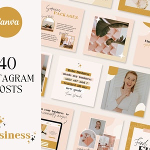 Instagram Post Vorlagen Canva | Boho Geschäft | Mutiges Boho Design | IG Stories & Karussell |  Canva Design Vorlage | Hersted Hertz