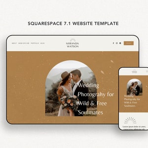 Earthy Boho Squarespace 7.1 Website Template: Wedding & Lifestyle