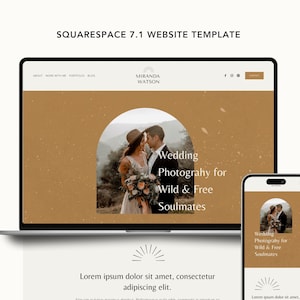 Earthy Boho Squarespace 7.1 Template: Wedding & Lifestyle Photography