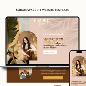 Squarespace 7.1 Website Template | The Vibe | Earthy, Boho, Retro Design | Custom Web Site Design | Business Website | Hersted Hertz
