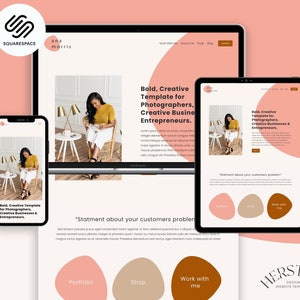 Squarespace  7.1 Website Template | Ana Morris | Bold, Bright Template For Digital Marketers and Social Media Managers