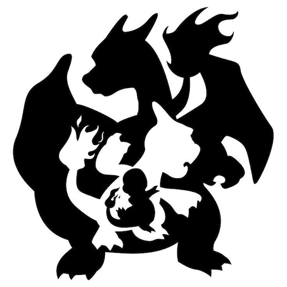 Charmander Pokemon Evolutions SVG File | Etsy