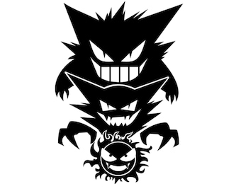 Gastly, Haunter & Gengar SVG