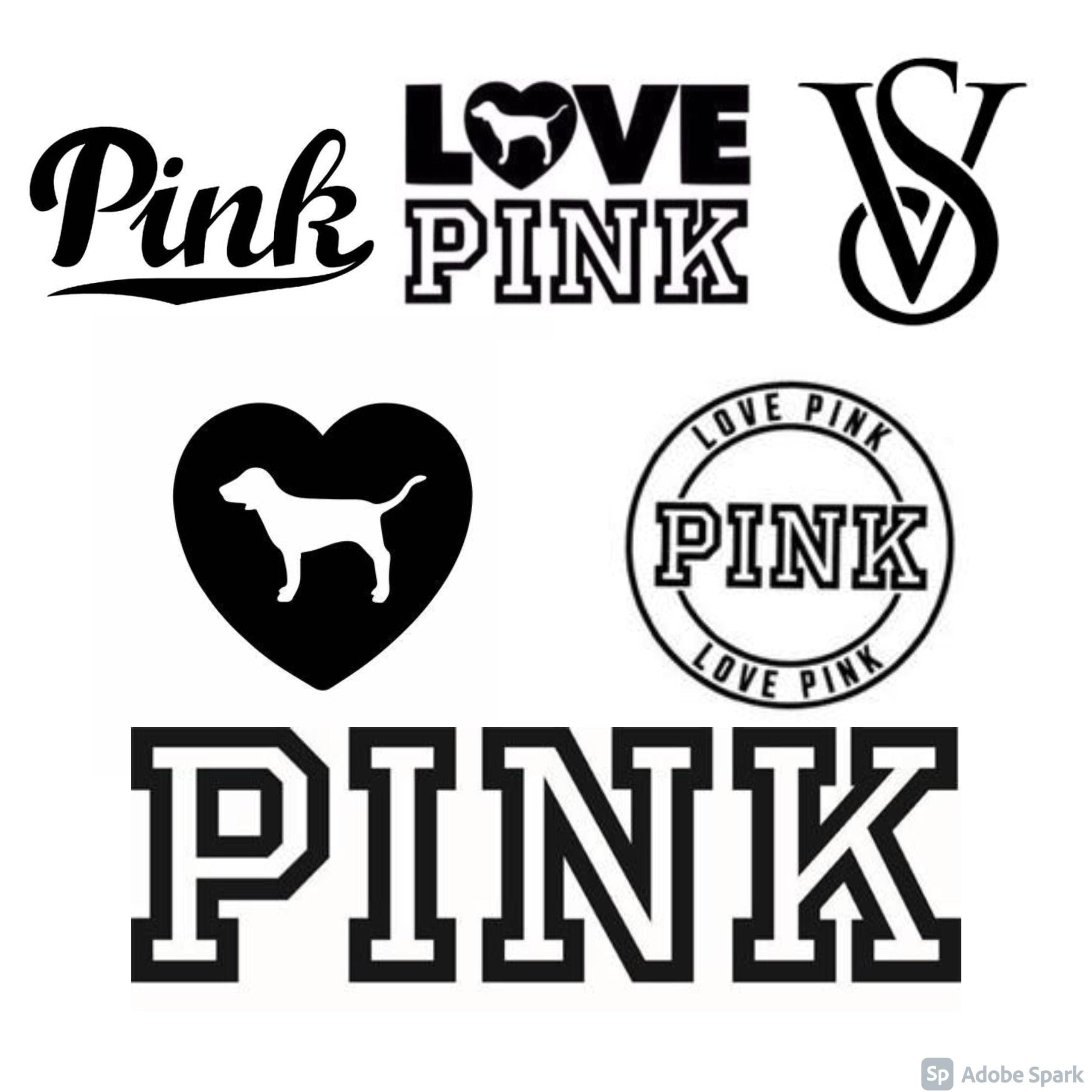 VS Pink Cursive Inspired Iron on Vinyl Decal Heat Transfer 