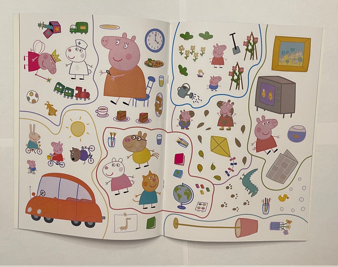 Peppa Pig Sticker Activity Book Peppa Pig Activity Books Etsy France