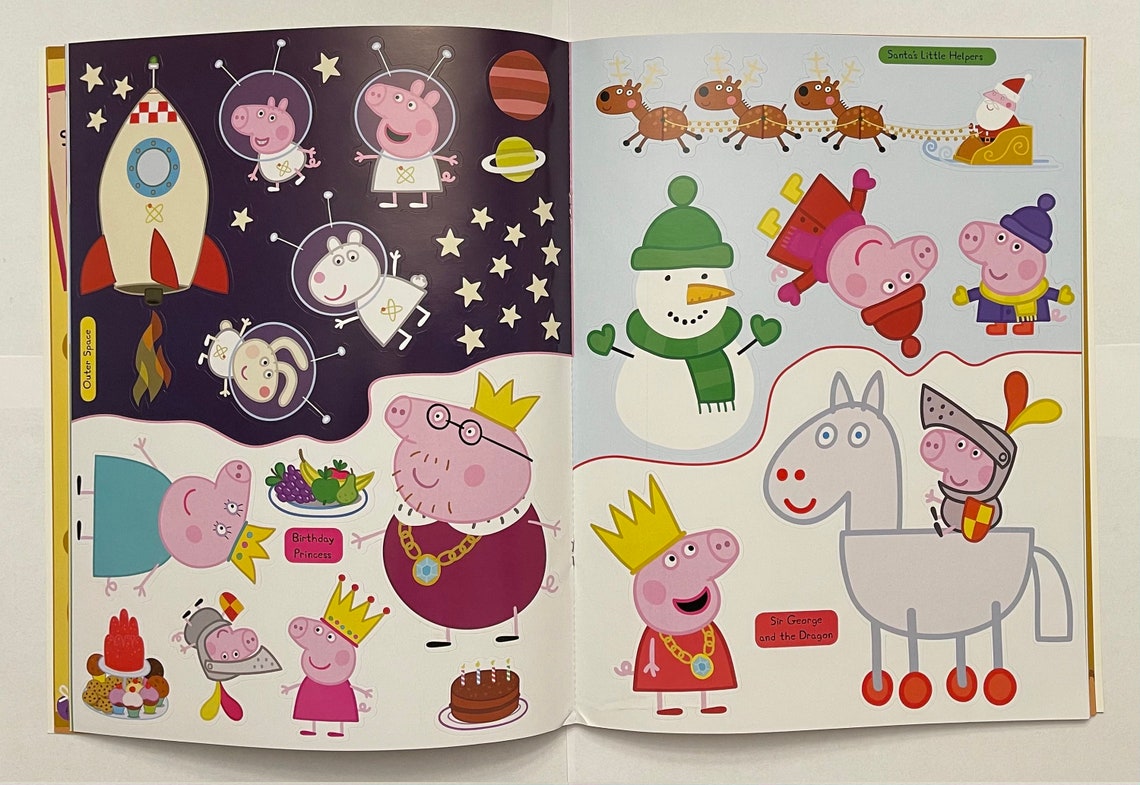 Peppa Pig Sticker Activity Book Peppa Pig Activity Books Etsy