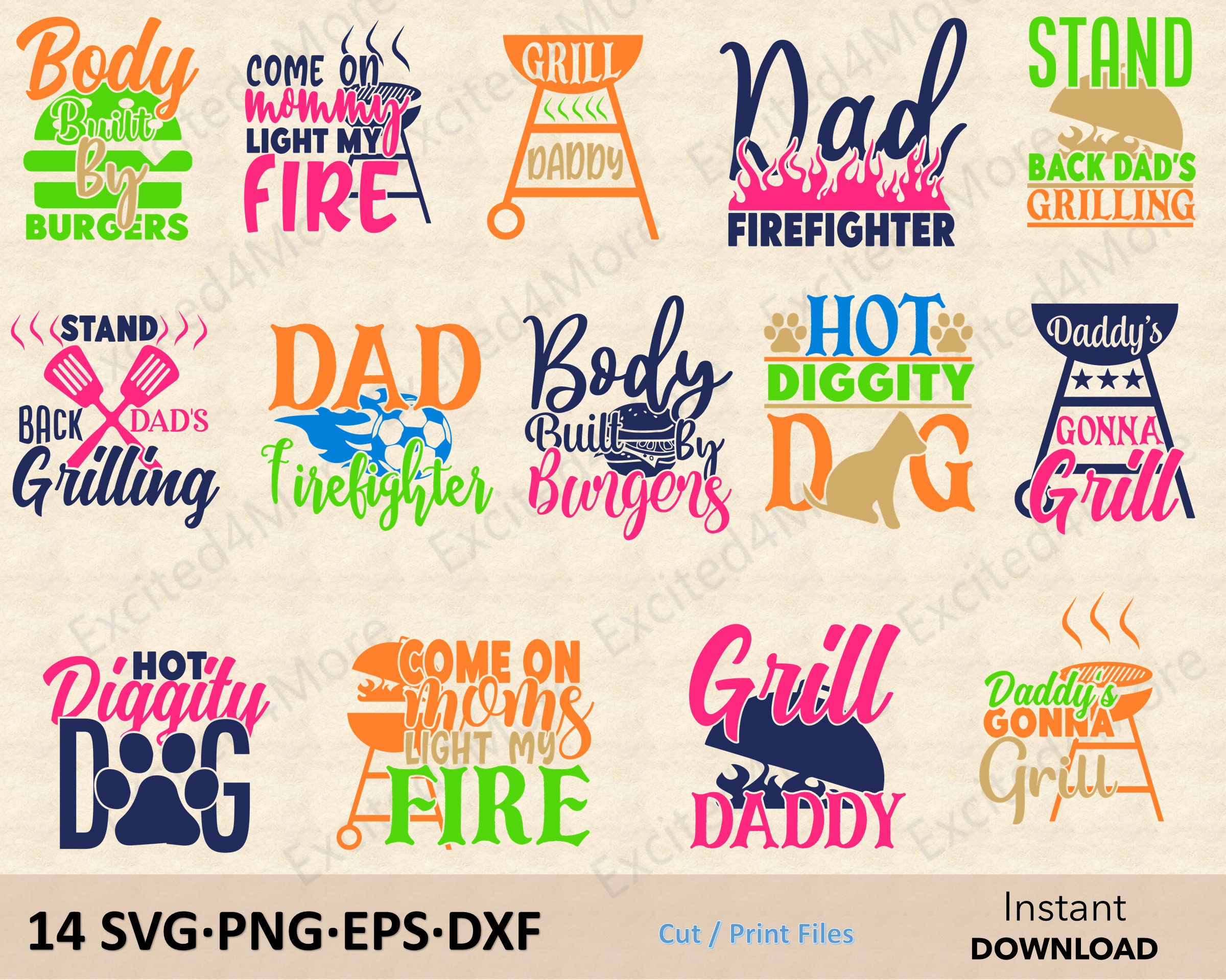 Barbecue svg BBQ svg Dad svg Grill svg Hot diggity dog svg Grilling svg