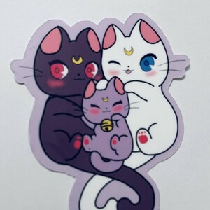 Human Luna Artemis Diana Sailor Moon Die Cut Stickers Etsy