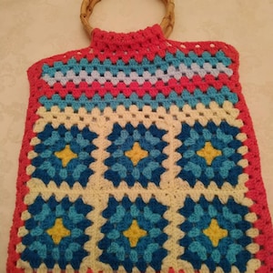 Granny Square Crochet Handmade Handbag